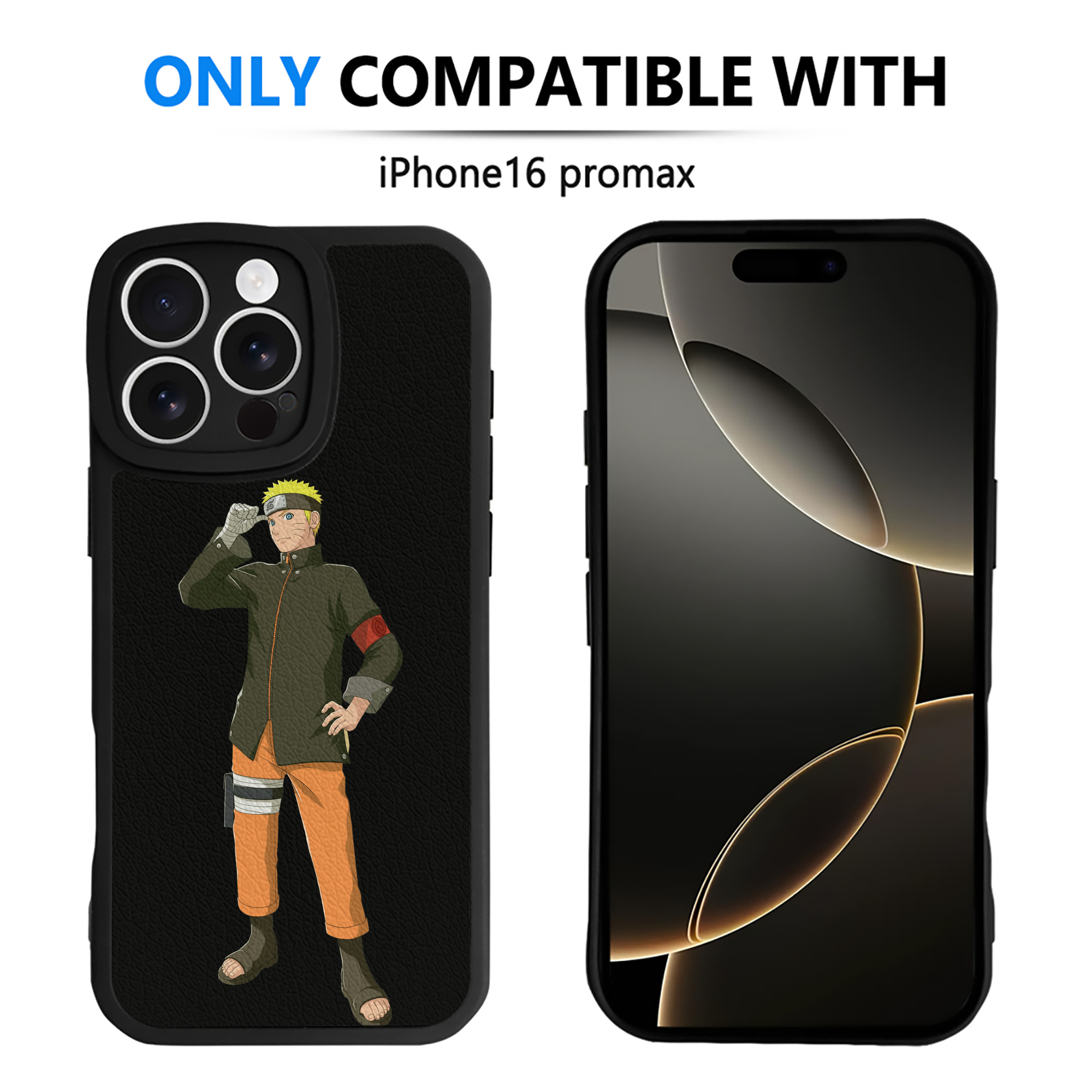 （画像用） NARUTO -ナルト- うずまき ナルト Uzumaki Naruto 【iPhone 16シリーズ対応】シリコンスマホケース（レザー調） 材質：シリコン